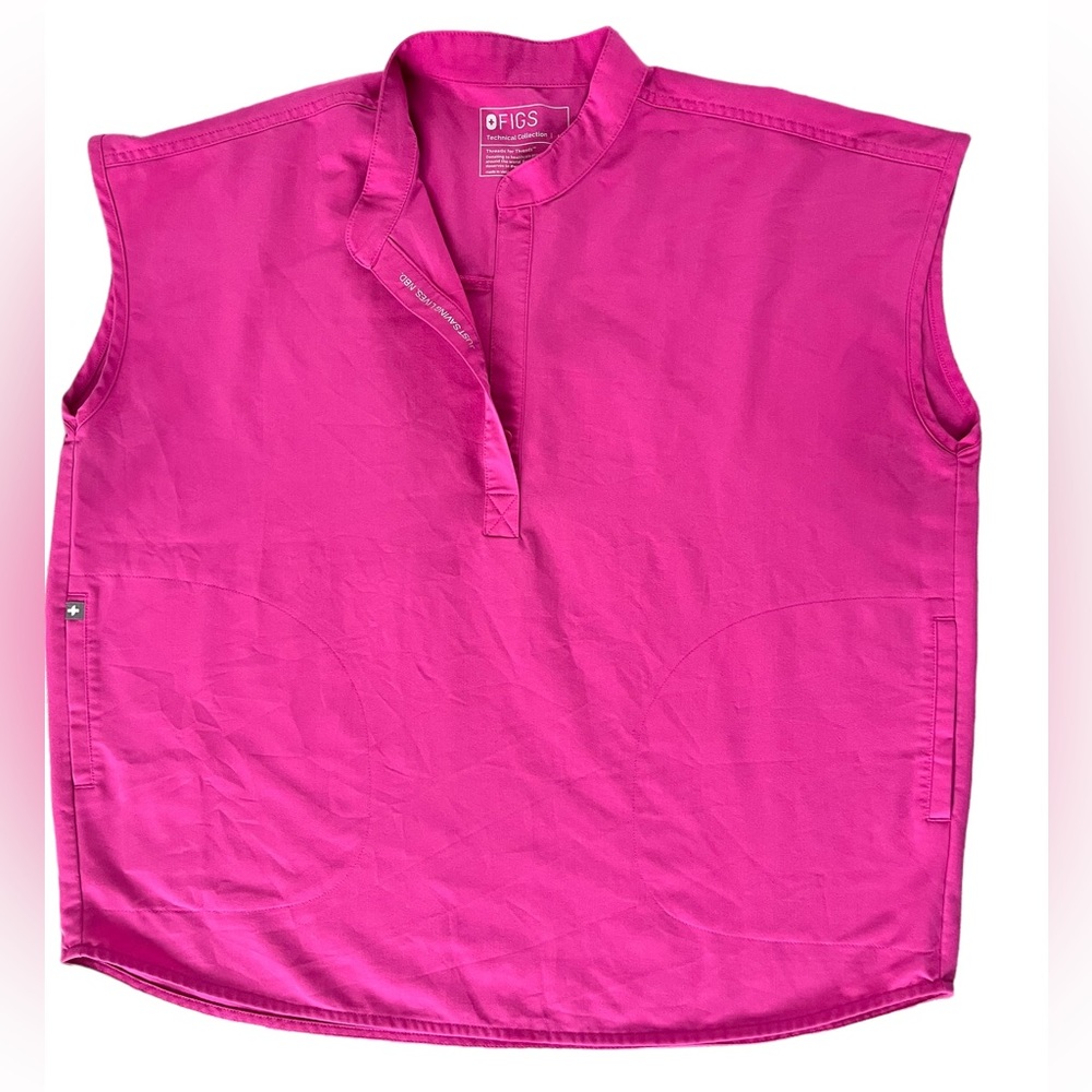 Figs Women's Sleeveless Scrub Top in Hot Pink